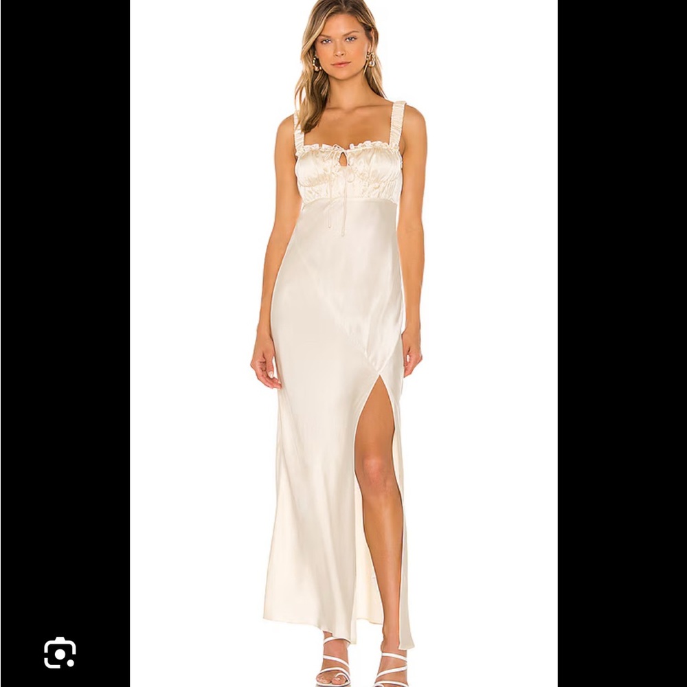NWT Nicholas Nina Square Neck Maxi Dress in Cream